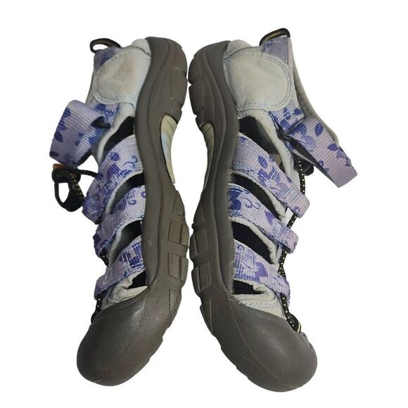 Keen Waterproof Sandles Girls Size 4 Blue Purple Floral Athletic Outerwear Hikin - Picture 10 of 11